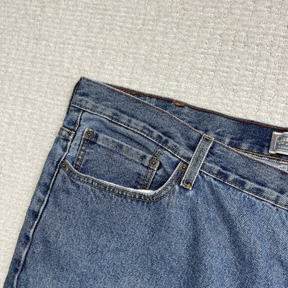 Y2K Levi Strauss Signature Jean Shorts Waist Size 46 Relaxed Denim Skater Read - Picture 3 of 12